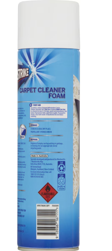 STRIKE CARPET CLEANER FOAM 500G