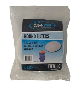 [FILTI1-10] CLEANSTAR - PULLMAN AND NILFISK BACKPACK VACUUM ROUND PRE-MOTOR FILTERS 10-PACK