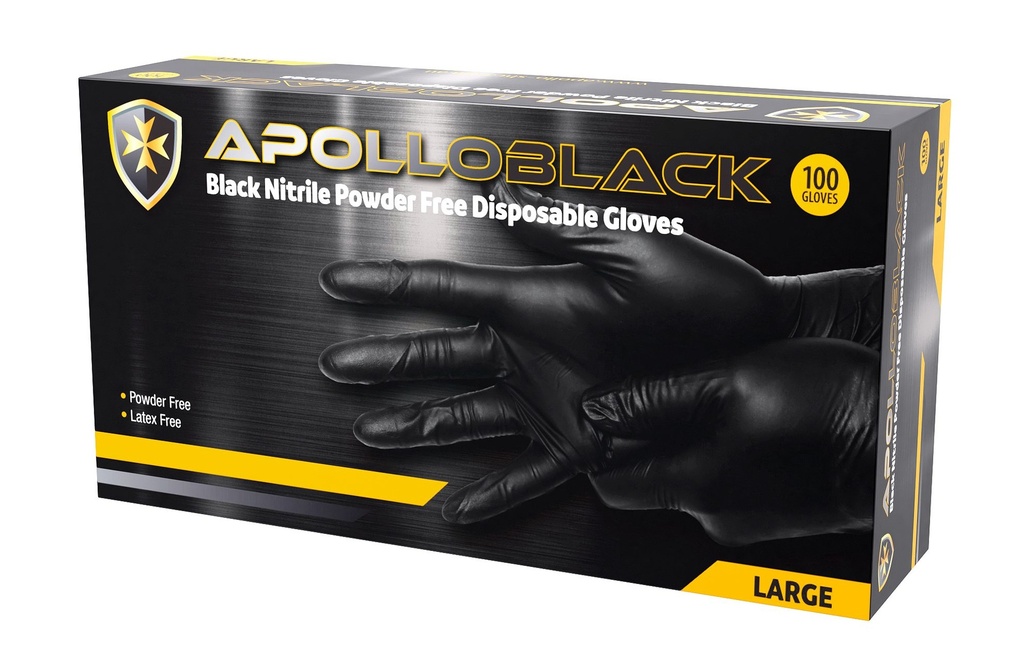 NITRILE BLACK POWDER FREE DISPOSABLE GLOVES