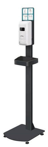 CLEANSTAR - TOUCHLESS HAND SANITISER AND SOAP DISPENSER STATION STAND