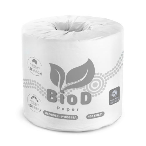 (INDIGENOUS OWNED) BIOD - EXECUTIVE CONVENTIONAL TOILET ROLLS  2PLY 400SHEET X 48 UNIT