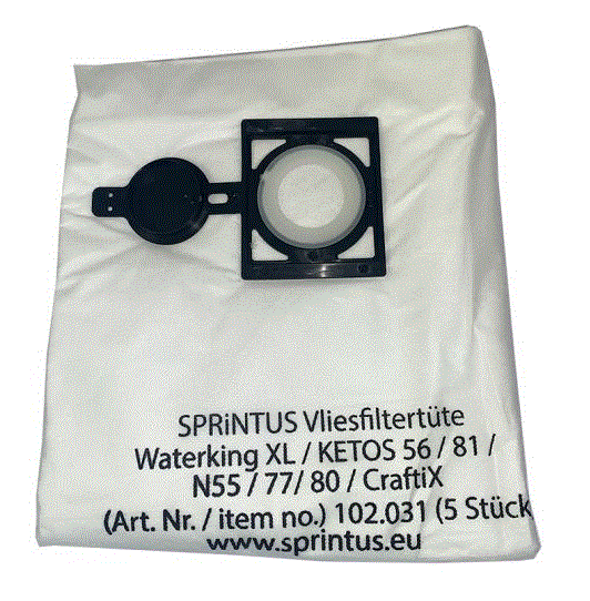 [V-N80-102031] CLEANSTAR – FLEECE FILTER BAG N80 –CRAFTIX 5PK
