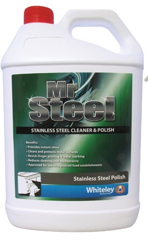 WHITELEY - MR STEEL STAINLESS STEEL CLEANER &amp; POLISH 5L