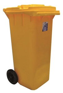 [19413] EDCO HEAVY DUTY BIN WITH WHEELS 120L (YELLOW)
