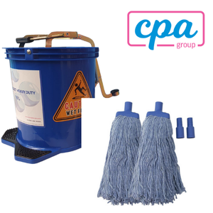 [CPAMB2MHY] CPA - 16L MOP BUCKET &amp; 2 MOP HEADS (YELLOW)