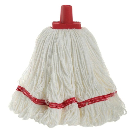 [DT-506R] WHITE MICROFIBRE MOP HEAD 400G RED